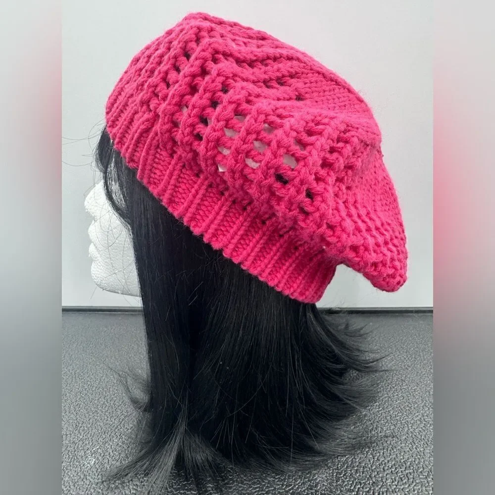3/$20 BP - Pink Knot Baggie  Beanie NWT